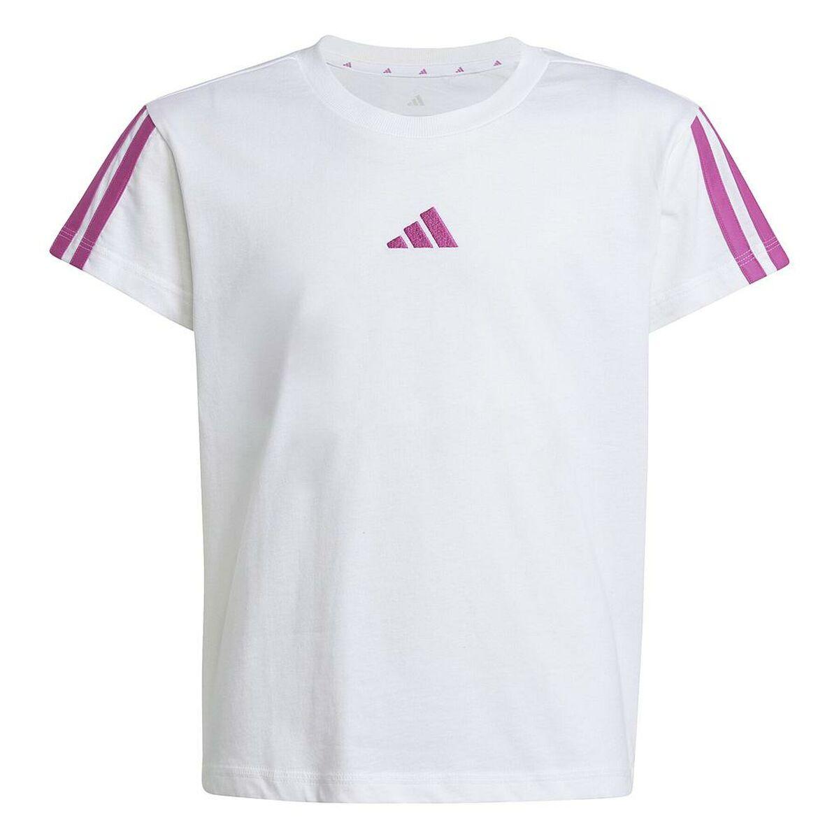 Adidas JG 3S TEE 160 kortærmet T-shirt til piger - Hvid, 14 år