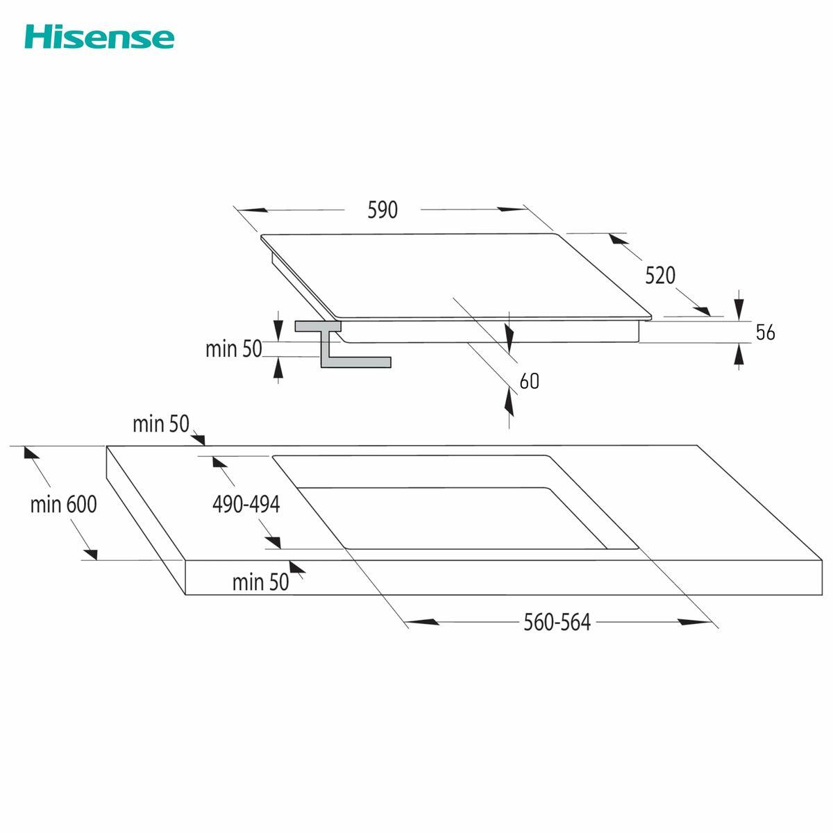 Hisense HI6321BSCE induktionskogeplade til indbygning