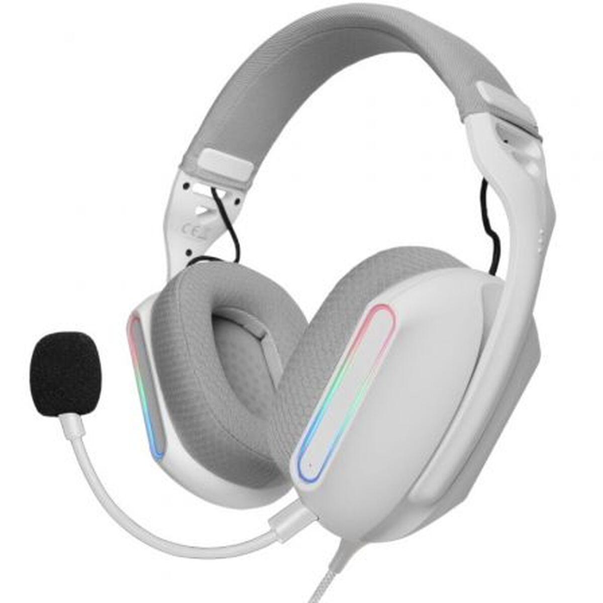 Gaming headset Mars Gaming MHPROW - hvid, USB/3,5 mm