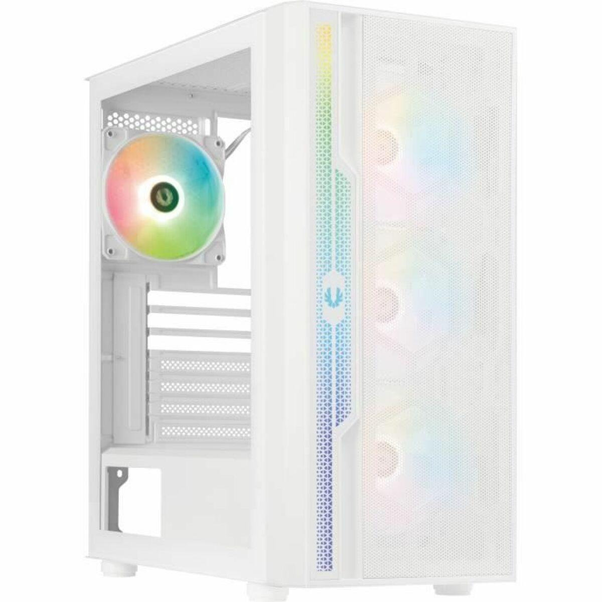BitFenix ATX semi-tårn kabinet - hvid, med RGB-front