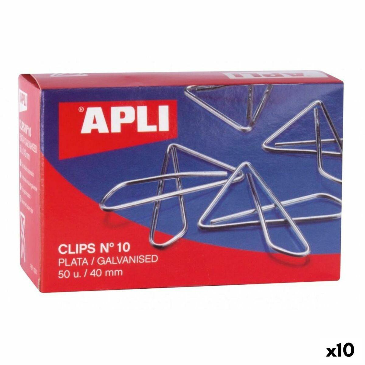 Apli MARIPOSA Nr. 10 clips - sølv, 40 mm (10 pk)