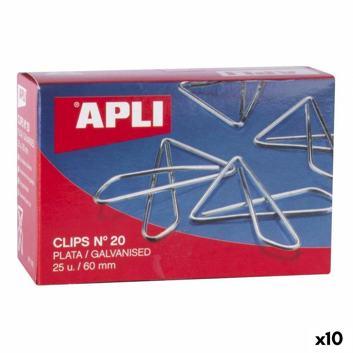 Apli MARIPOSA clips nr. 20 - sølv, 60 mm (10 pk)