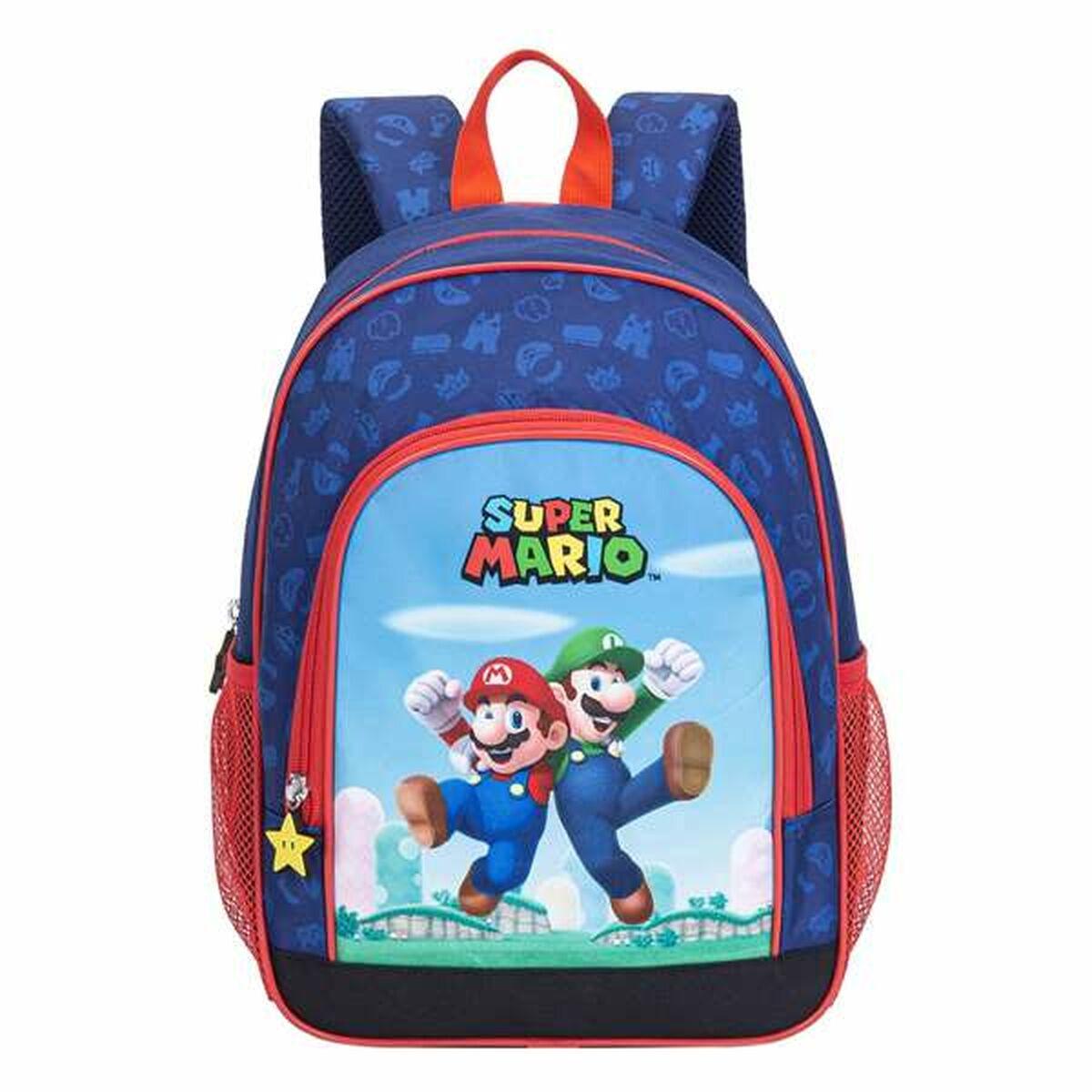 Toybags skoletaske - Super Mario motiv, tekstil, +7 år