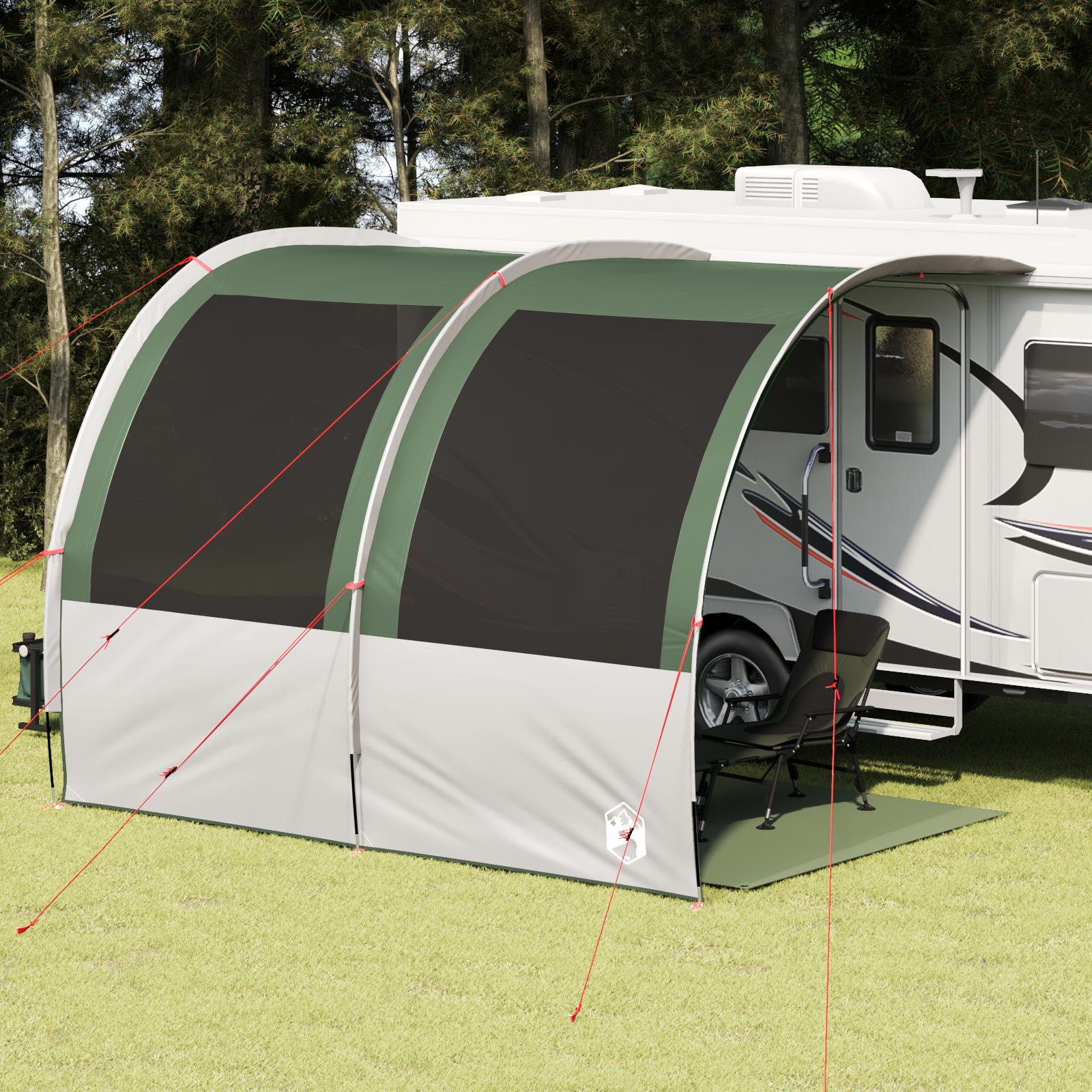 Vandafvisende tarp til camping - 260 × 350 × 260 cm, buet form billede