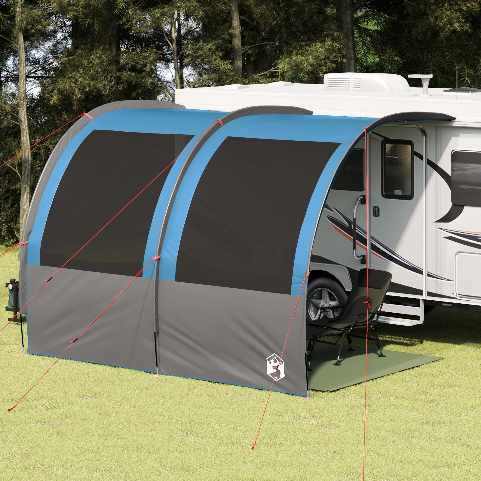 Vandafvisende tarp til camping - 260 × 350 × 260 cm, sommer, buet form billede