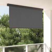 Udendørs Rullegardin Stribet Indstillelig Antracitgrå 220 x 250 cm Stof