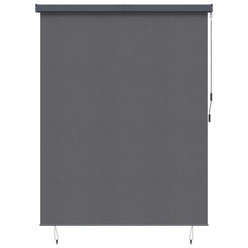 Udendørs Rullegardin Stribet Indstillelig Antracitgrå 220 x 250 cm Stof