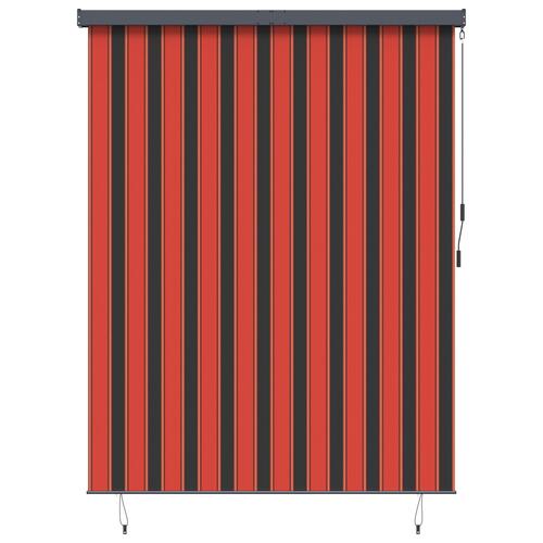Udendørs Rullegardin Stribet orange og brun 220 x 250 cm Stof
