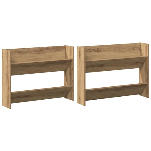 Vægsko skabe 2 stk artisan eg 60 x 18 x 60 cm Konstrueret træ