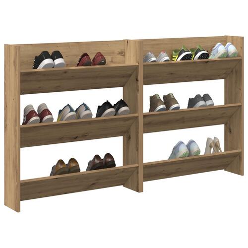 Vægsko skabe 2 stk artisan eg 60 x 18 x 60 cm Konstrueret træ