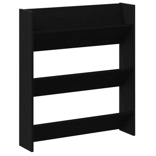 Vægsko skabe 2 stk Sort eg 60 x 18 x 60 cm Konstrueret træ