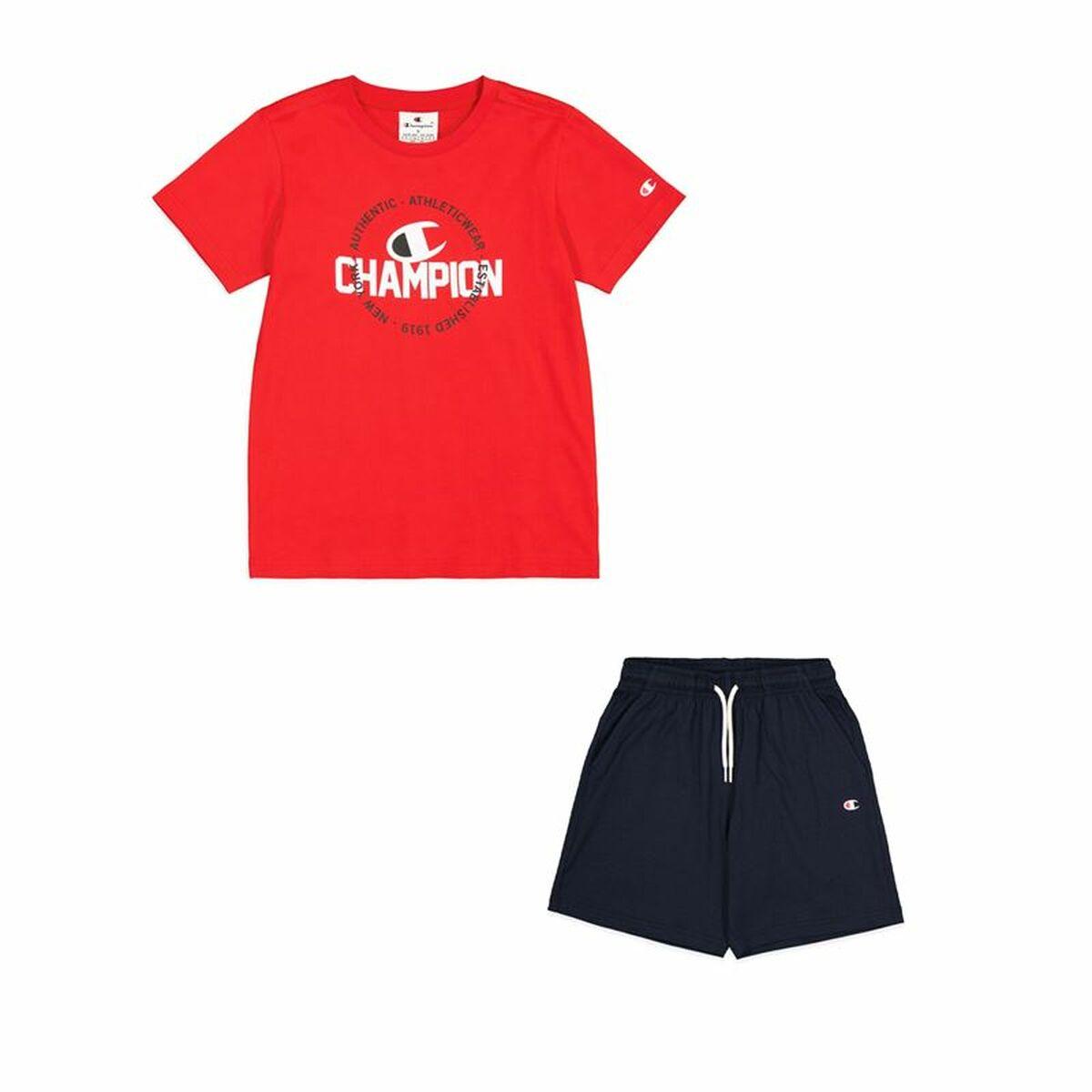 Champion træningssæt til dreng - rød T-shirt og shorts, 6 år