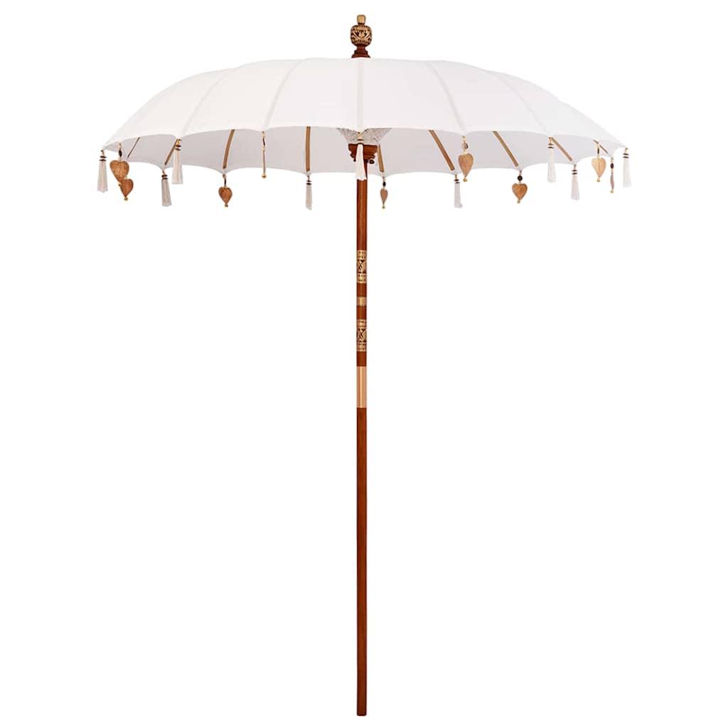 Parasol Creme x 250 cm Bomuld og massivt træ