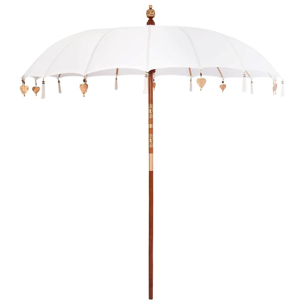Parasol Creme x 250 cm Bomuld og massivt træ