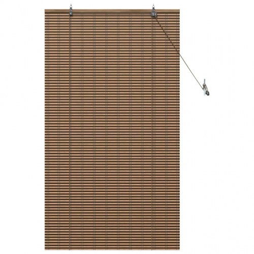 Rullegardin i bambus - brun 80 x 160 cm