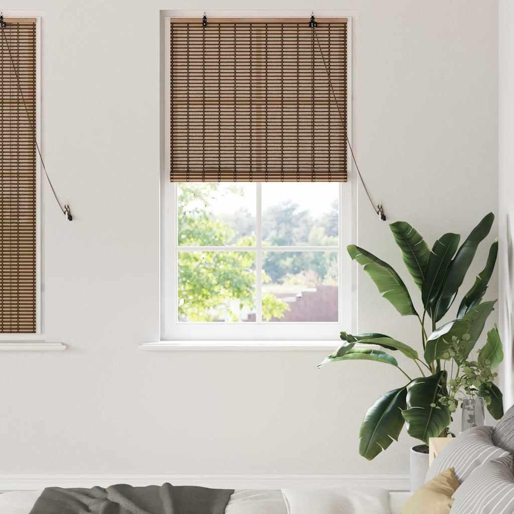 Vindues Blinds & Shades med gardiner Brun 100 x 160 cm Bambus