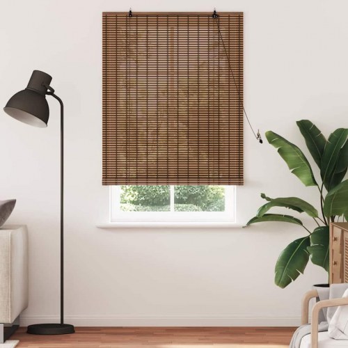 Rullegardin i bambus - brun 120 x 220 cm