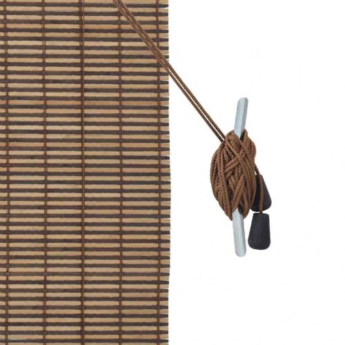 Rullegardin i bambus - brun 120 x 220 cm