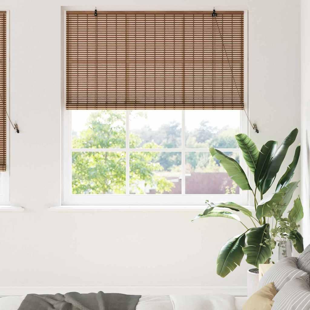 Vindues Blinds & Shades med gardiner Brun 140 x 220 cm Bambus