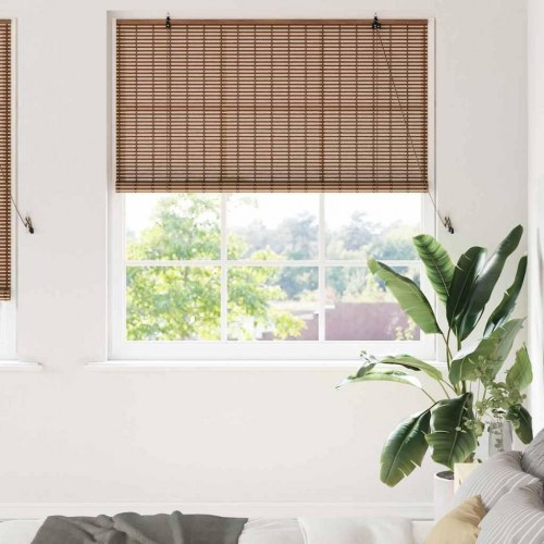 Rullegardin i bambus - brun 150 x 220 cm