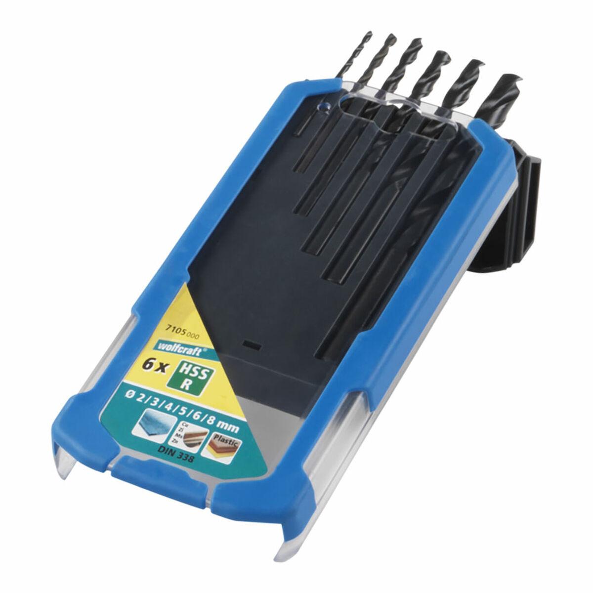 Wolfcraft metalbor sæt HSS - 6 dele (2-8 mm)