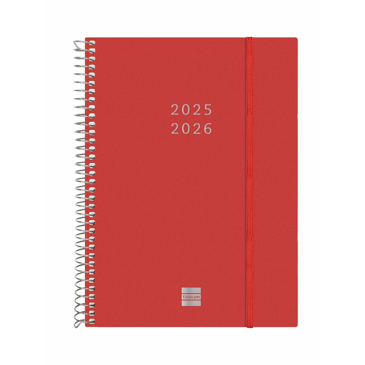 Kalender ugeoversigt Finocam A5 - Rød, 18 måneder