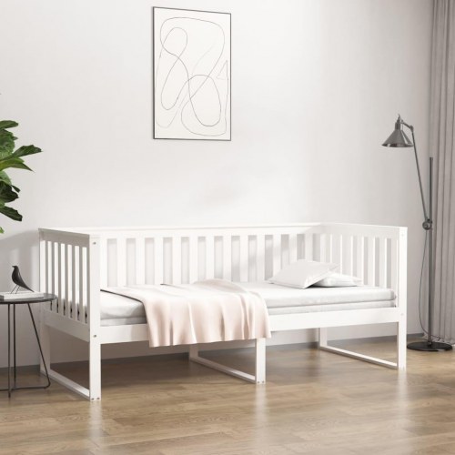 Daybed uden madras 90×200 cm - massivt fyrretræ, hvid
