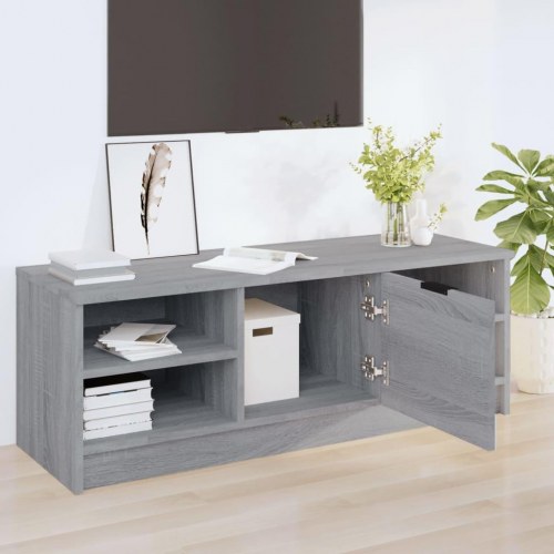 Tv-bord i konstrueret træ - 102×35,5×36,5 cm, grå sonoma-eg
