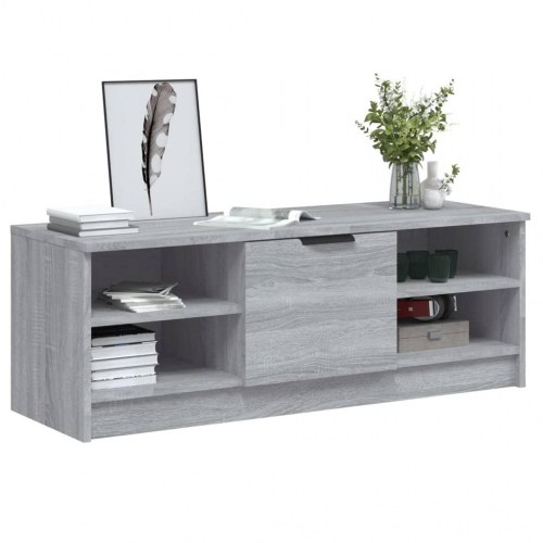 Tv-bord i konstrueret træ - 102×35,5×36,5 cm, grå sonoma-eg