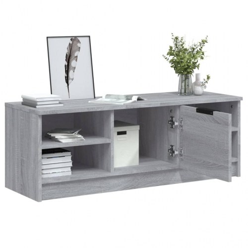 Tv-bord i konstrueret træ - 102×35,5×36,5 cm, grå sonoma-eg