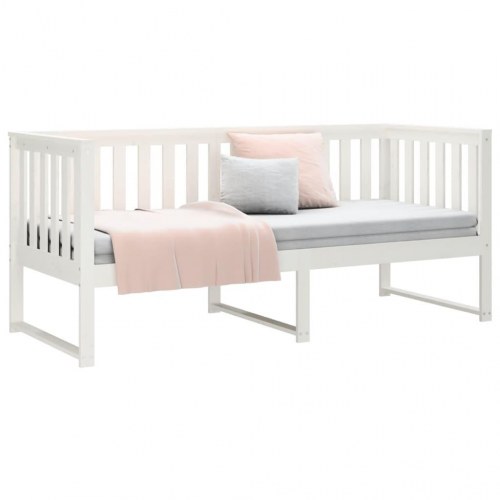 Daybed uden madras 80×200 cm - massivt fyrretræ, hvid