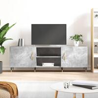 Tv-bord 150x30x50 cm konstrueret træ betongrå
