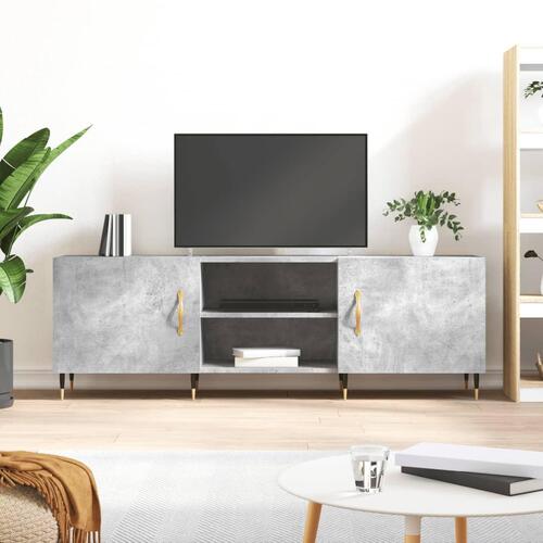 Tv-bord 150x30x50 cm konstrueret træ betongrå
