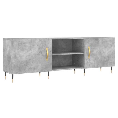 Tv-bord 150x30x50 cm konstrueret træ betongrå