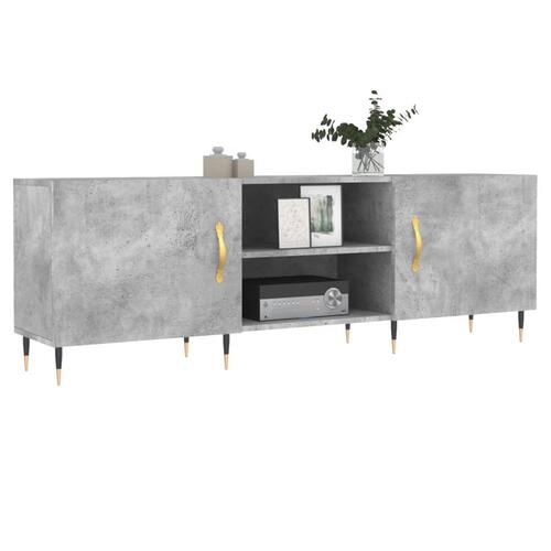Tv-bord 150x30x50 cm konstrueret træ betongrå