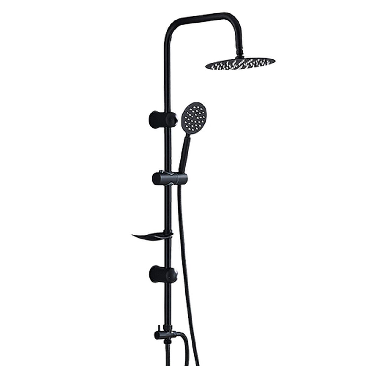 Fontastock brusesøjle - Sort, rustfrit stål og ABS