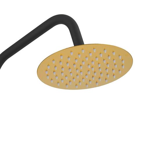 Fontastock brusesøjle - Sort/Gylden, rustfrit stål & ABS