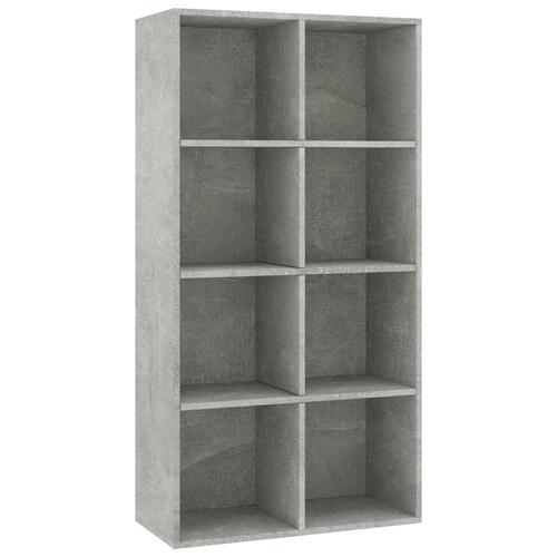 Bogskab/skænk 66 x 30 x 130 cm spånplade betongrå