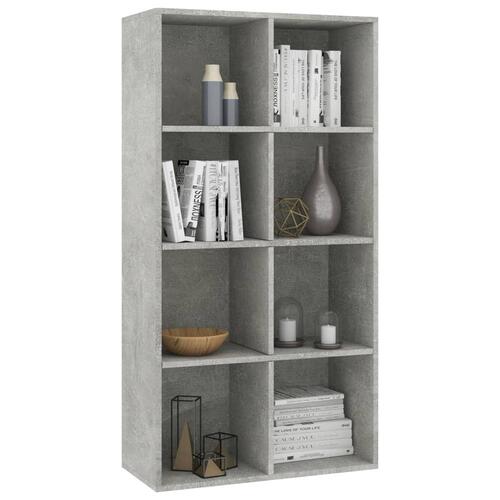 Bogskab/skænk 66 x 30 x 130 cm spånplade betongrå