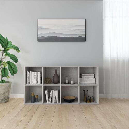 Bogskab/skænk 66 x 30 x 130 cm spånplade betongrå