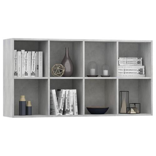 Bogskab/skænk 66 x 30 x 130 cm spånplade betongrå