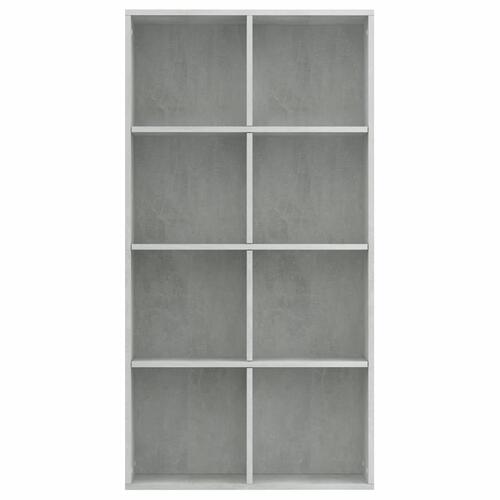 Bogskab/skænk 66 x 30 x 130 cm spånplade betongrå
