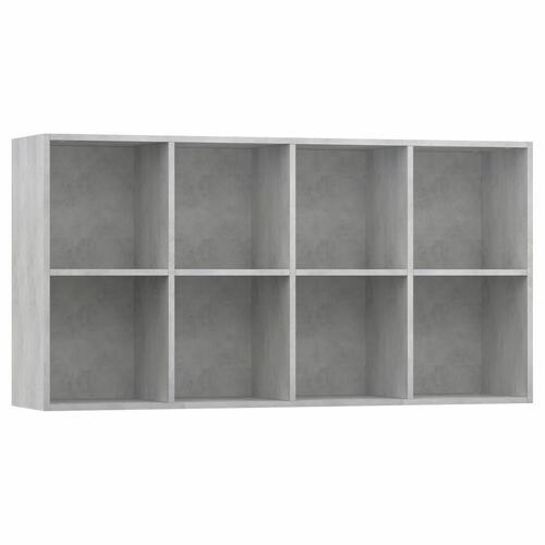 Bogskab/skænk 66 x 30 x 130 cm spånplade betongrå