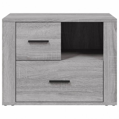 Sengebord 60 × 36 × 45 cm i konstrueret træ - grå sonoma-eg