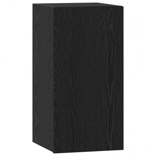 TV-møbelsæt 4 stk Sort eg 30.5 x 30 x 60 cm Konstrueret træ