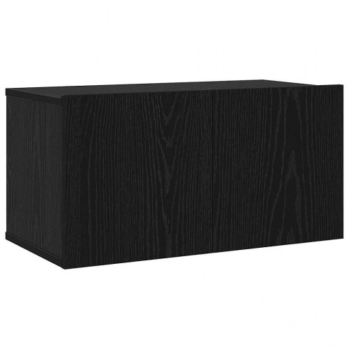 TV-møbelsæt Vægmonteret 4 stk Sort eg Medium 30.5 x 30 x 60 cm