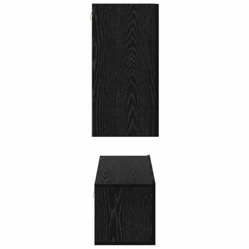 TV-møbelsæt Vægmonteret 4 stk Sort eg Medium 30.5 x 30 x 60 cm
