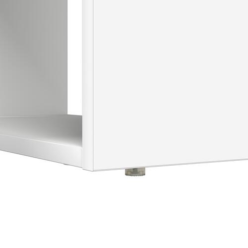 Skrivebord med opbevaring Hvid 113x54x120 cm Konstrueret træ