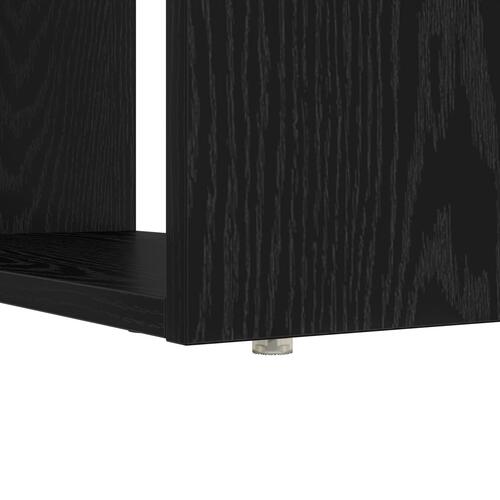 Skrivebord med Opbevaring Sort Eg 113x54x120 cm Konstrueret Træ