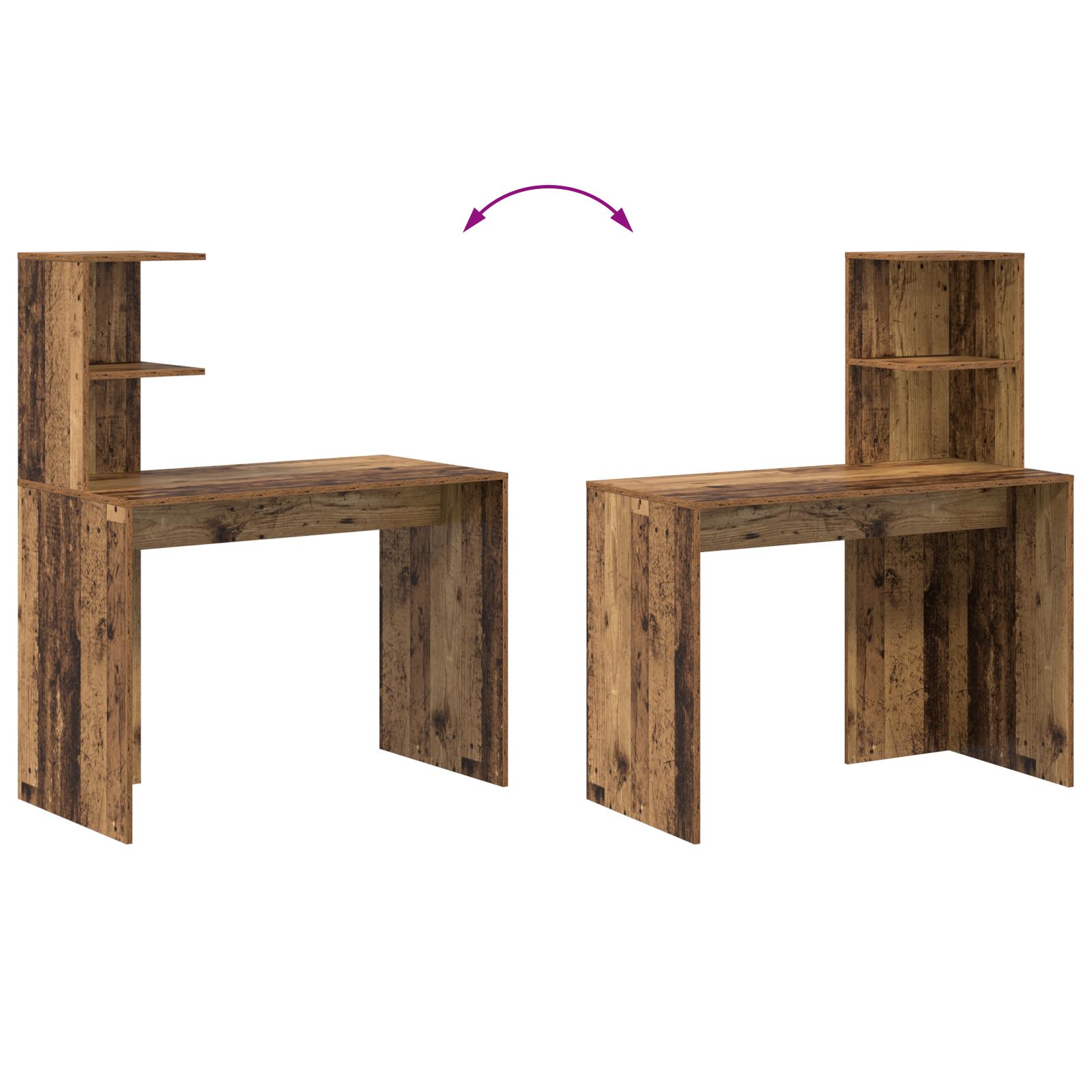 Gammelt Træ Skrivebord Gammelt træ Træ Mellem Minimalistisk